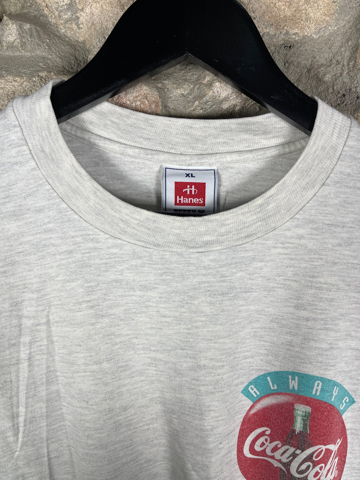 Vintage Coca Cola T-Shirt Gray 90s XL