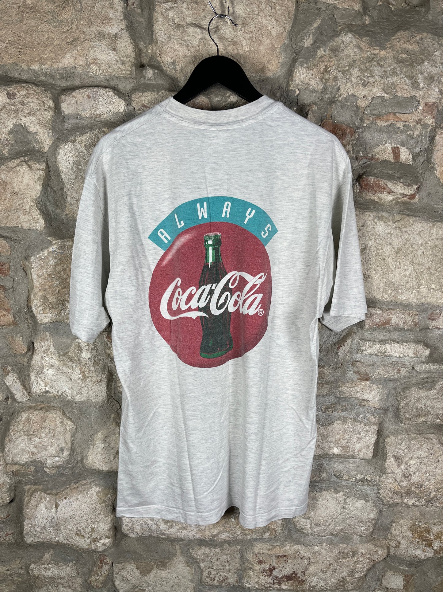 Vintage Coca Cola T-Shirt Gray 90s XL
