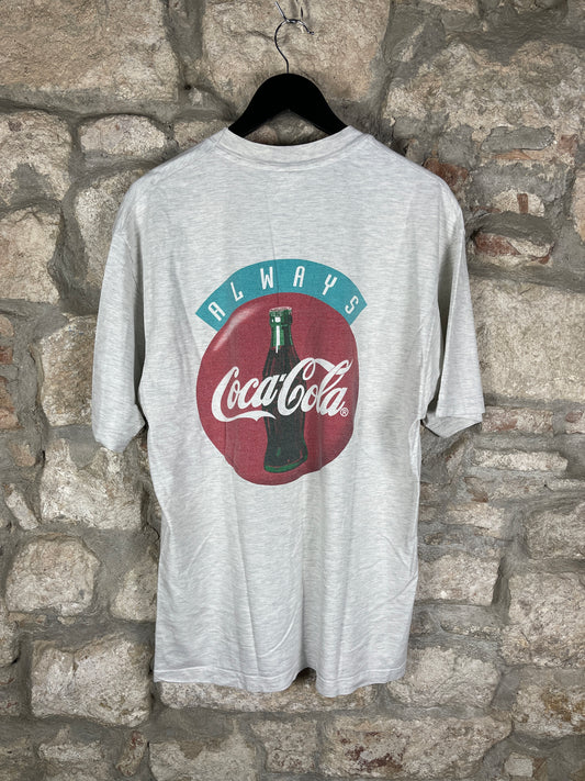 Vintage Coca Cola T-Shirt Gray 90s XL