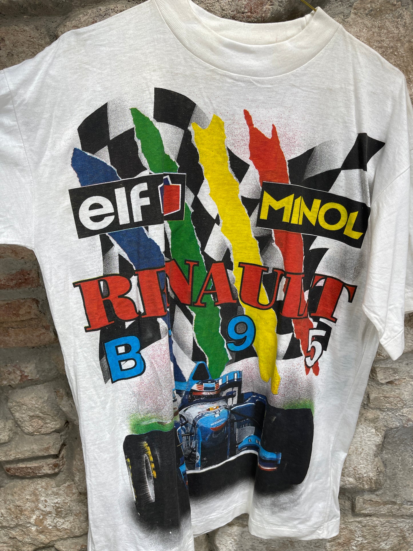 Vintage Racing T-Shirt White 90s L