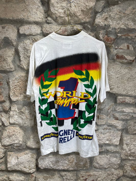 Vintage Racing T-Shirt White 90s L
