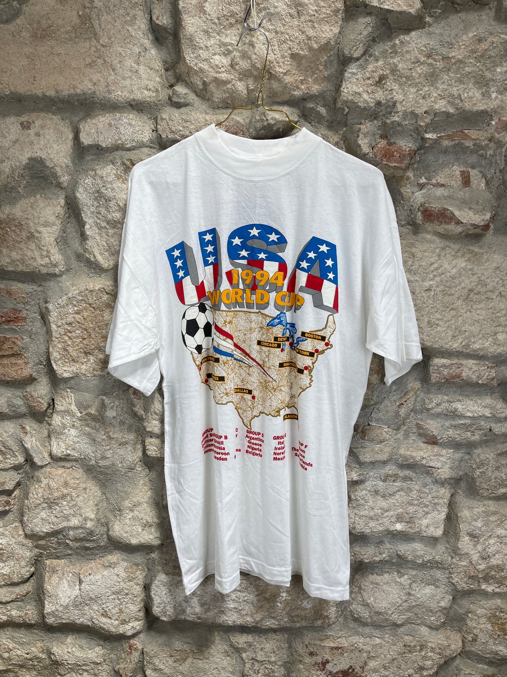 Vintage USA 1994 World Cup T-Shirt White L/XL