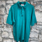 Vintage Adidas Equipment Polo Shirt Turquoise Green L