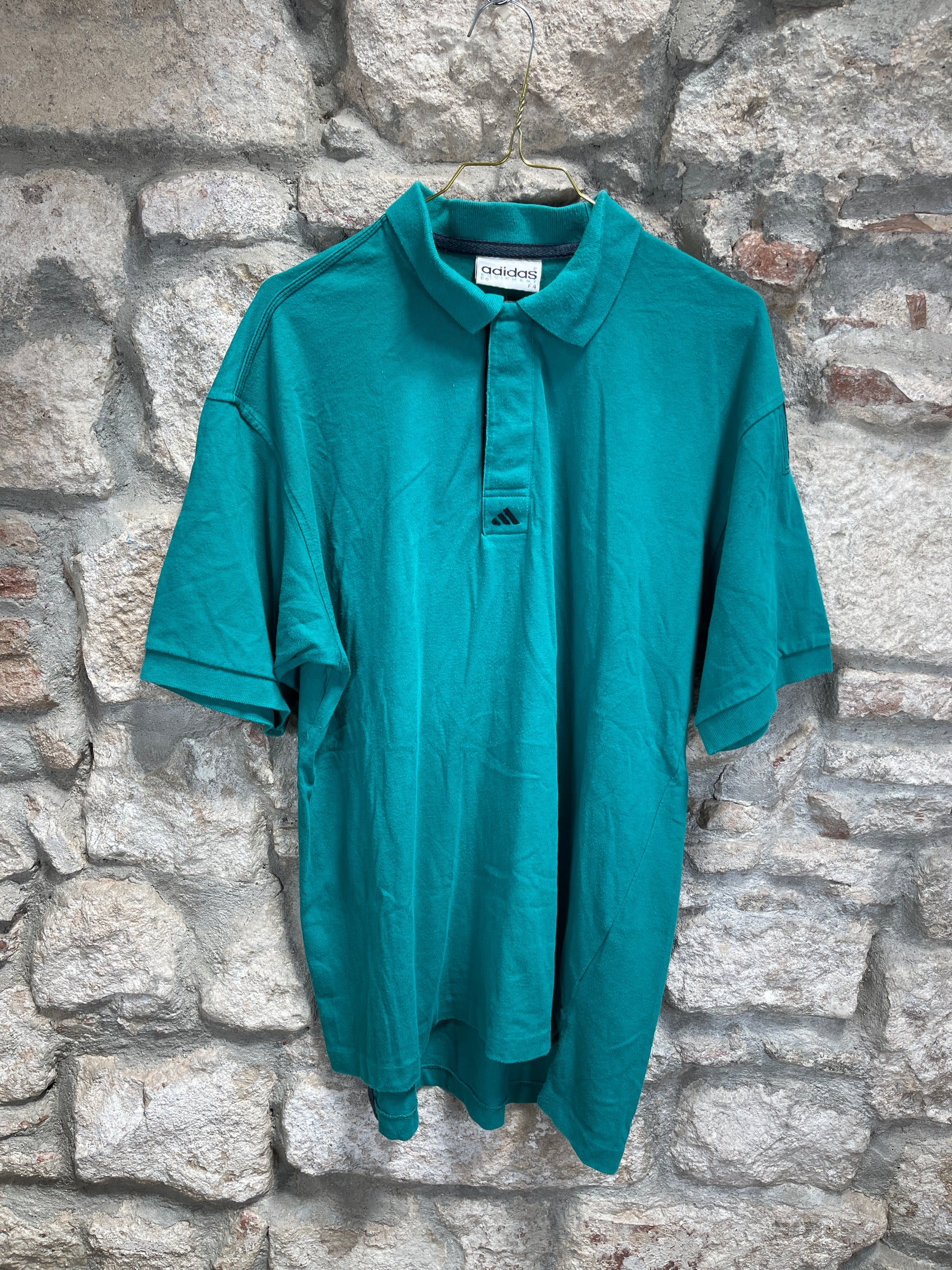 Vintage Adidas Equipment Polo Shirt Turquoise Green L