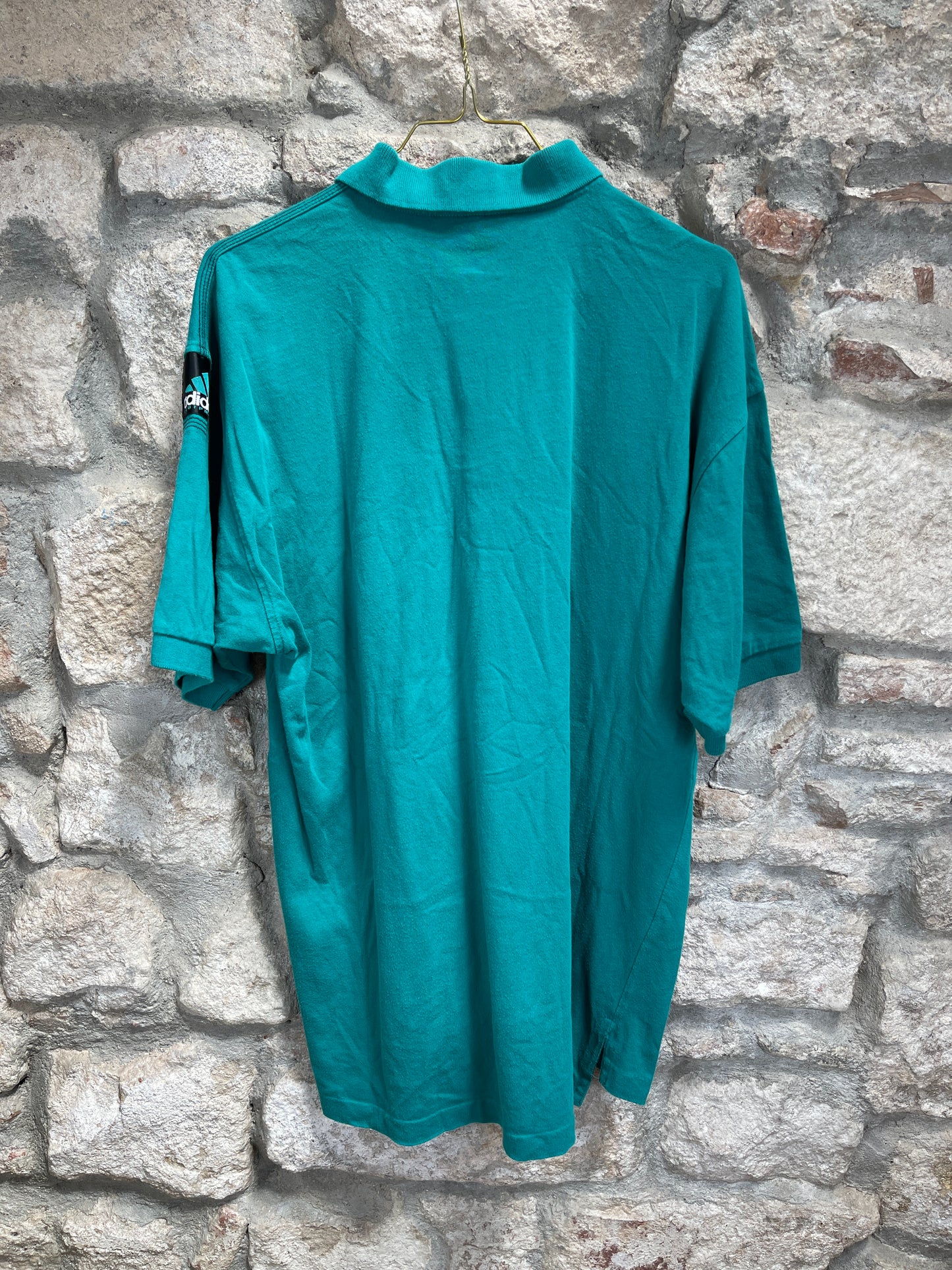 Vintage Adidas Equipment Polo Shirt Turquoise Green L