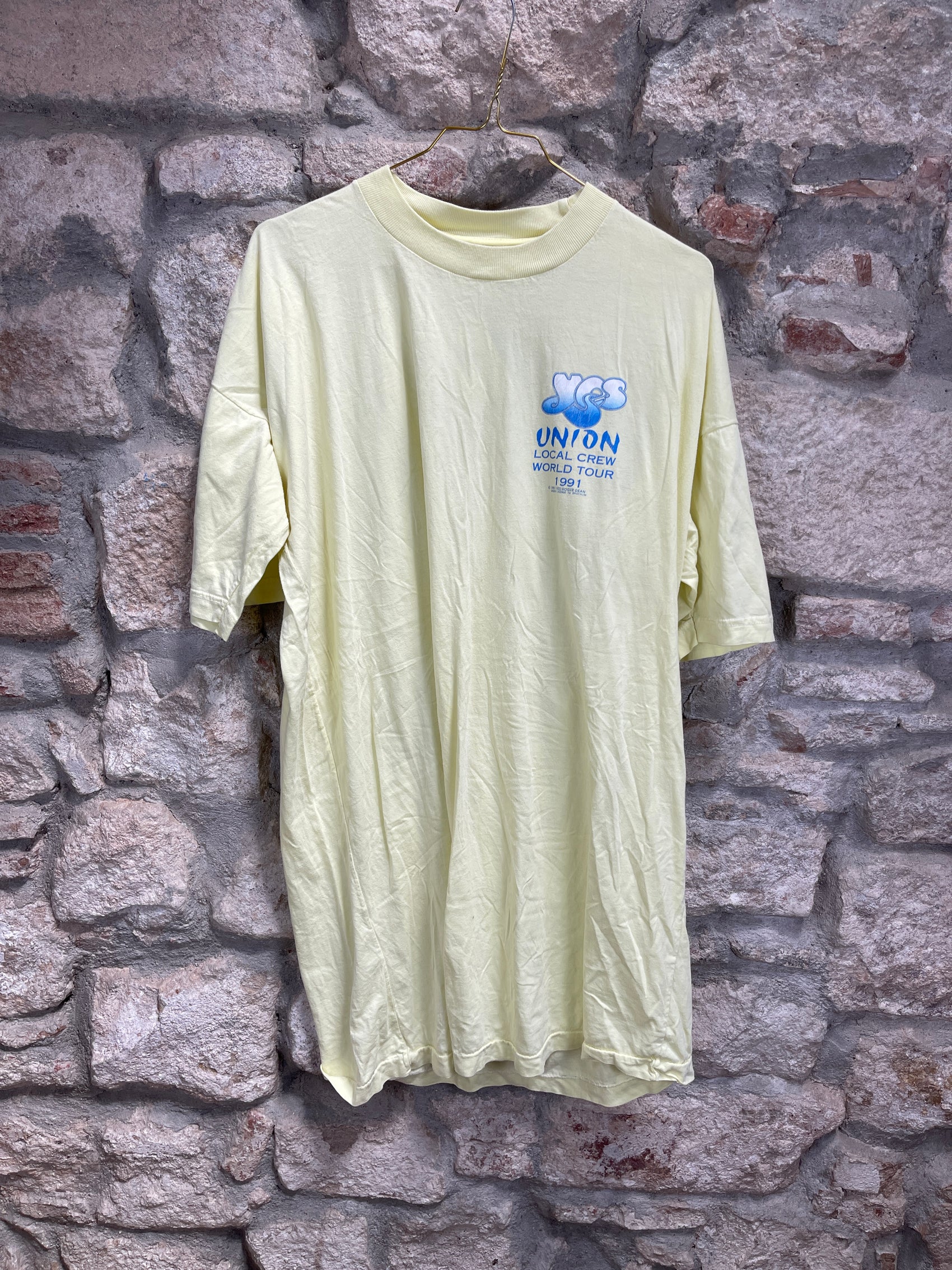 Vintage YES Roger Dean World Tour T-Shirt Yellowish 1991 XXL