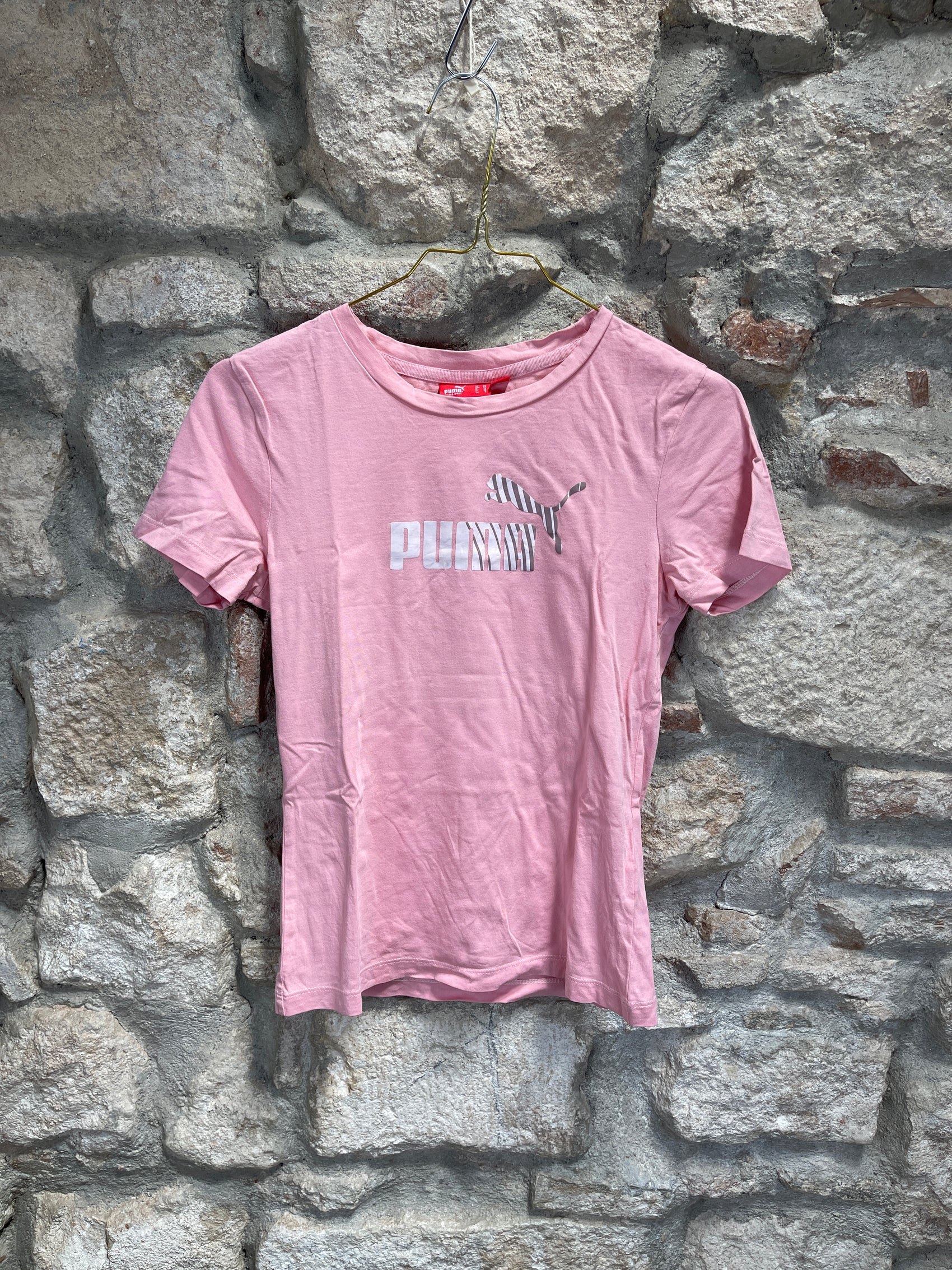 Y2K Puma Short Sleeve Top Rose XS