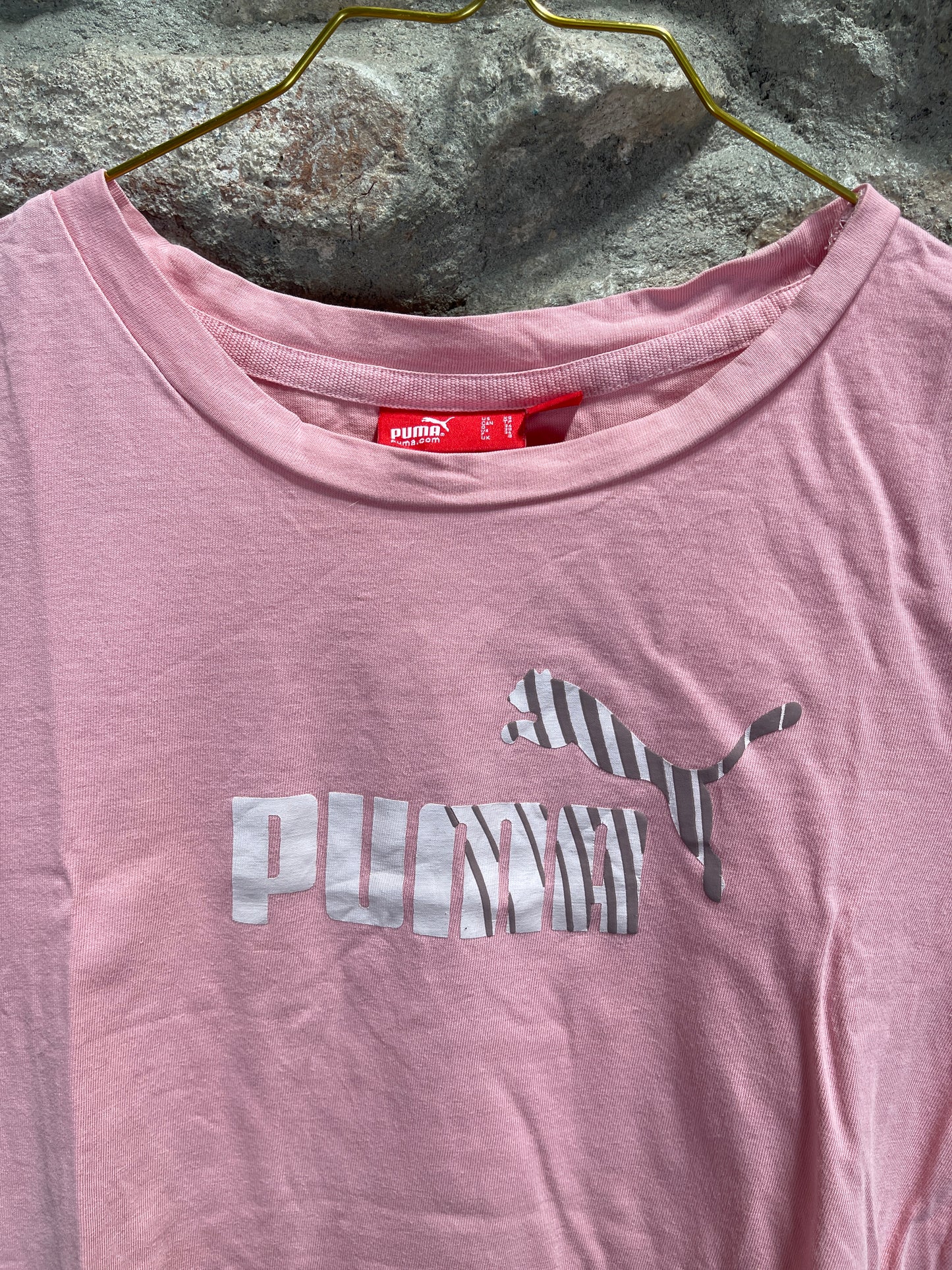 Y2K Puma Short Sleeve Top Rose XS