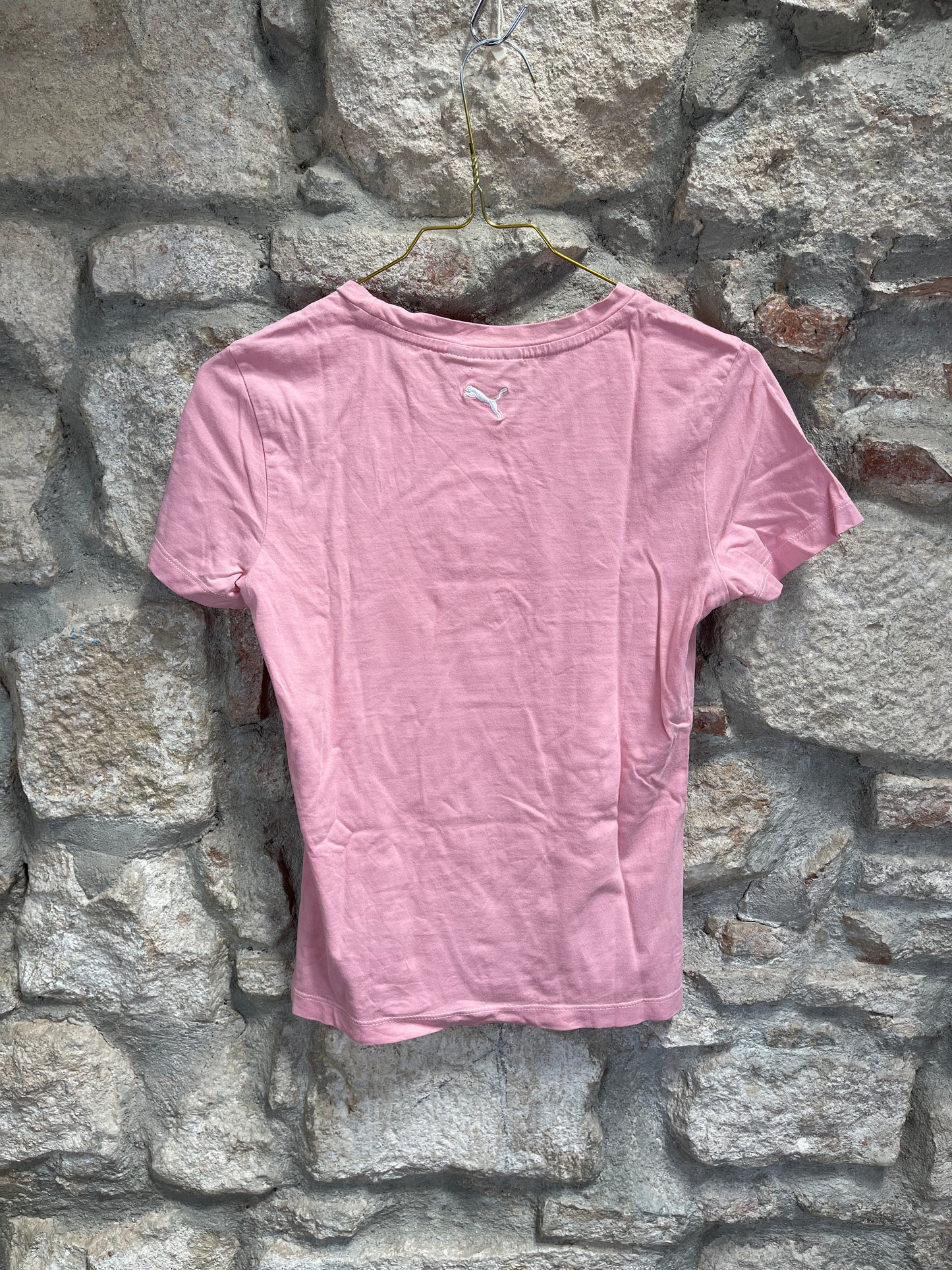 Y2K Puma Short Sleeve Top Rose XS