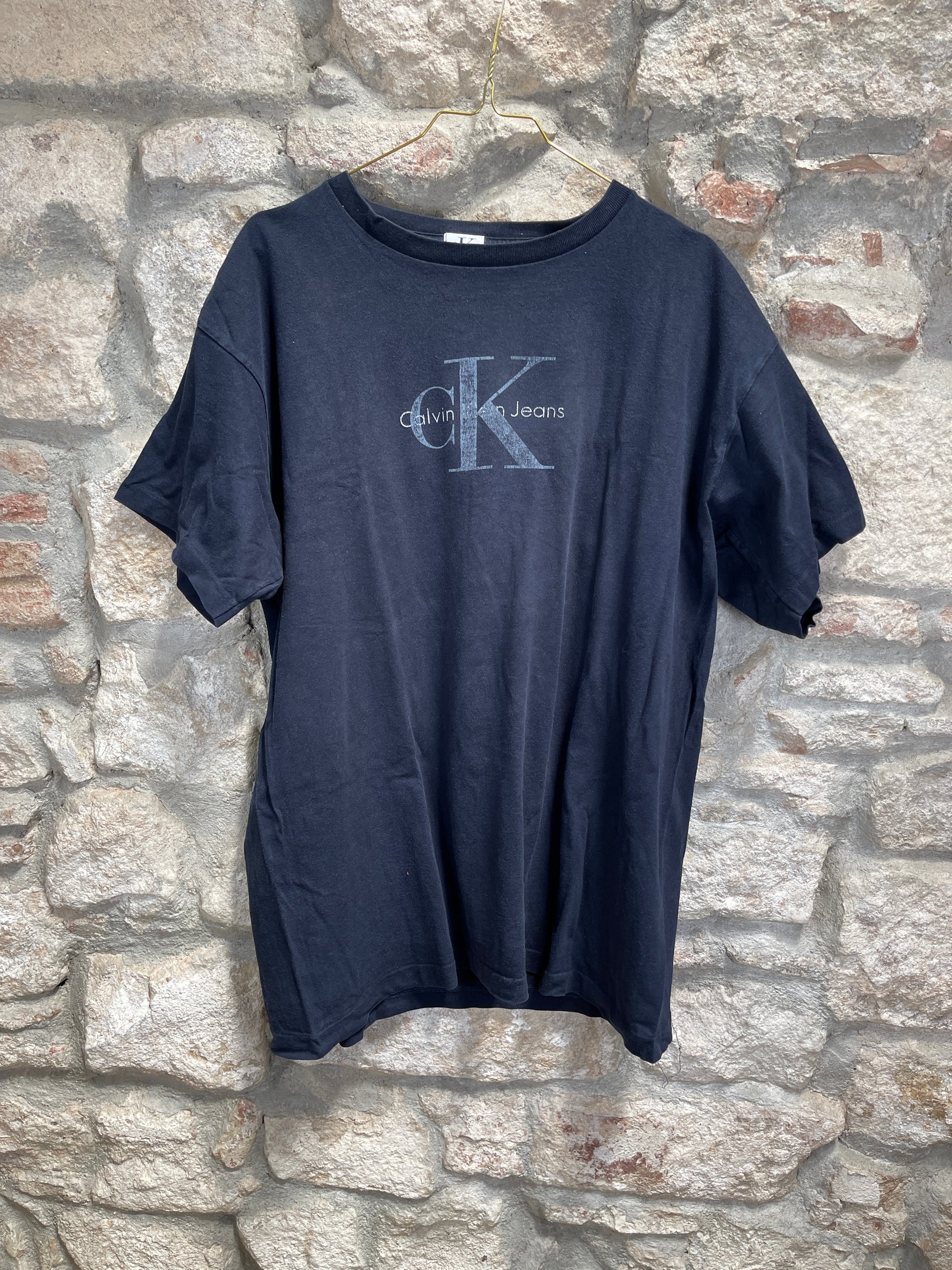Vintage Calvin Klein T-Shirt Black SInglestitch XL