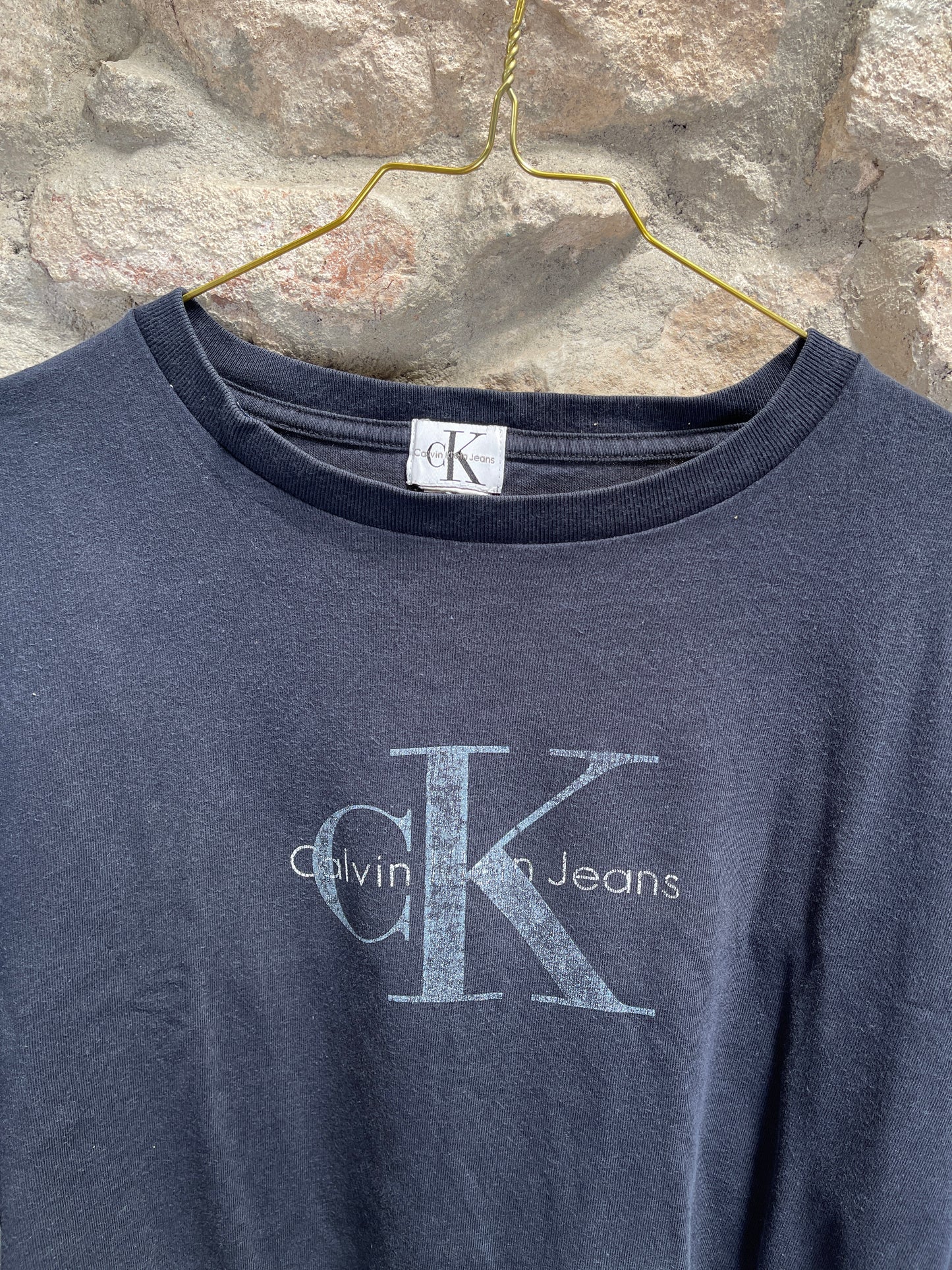 Vintage Calvin Klein T-Shirt Black SInglestitch XL