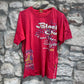 Y2K Black Out T-Shirt Red M