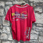 Y2K Black Out T-Shirt Red M