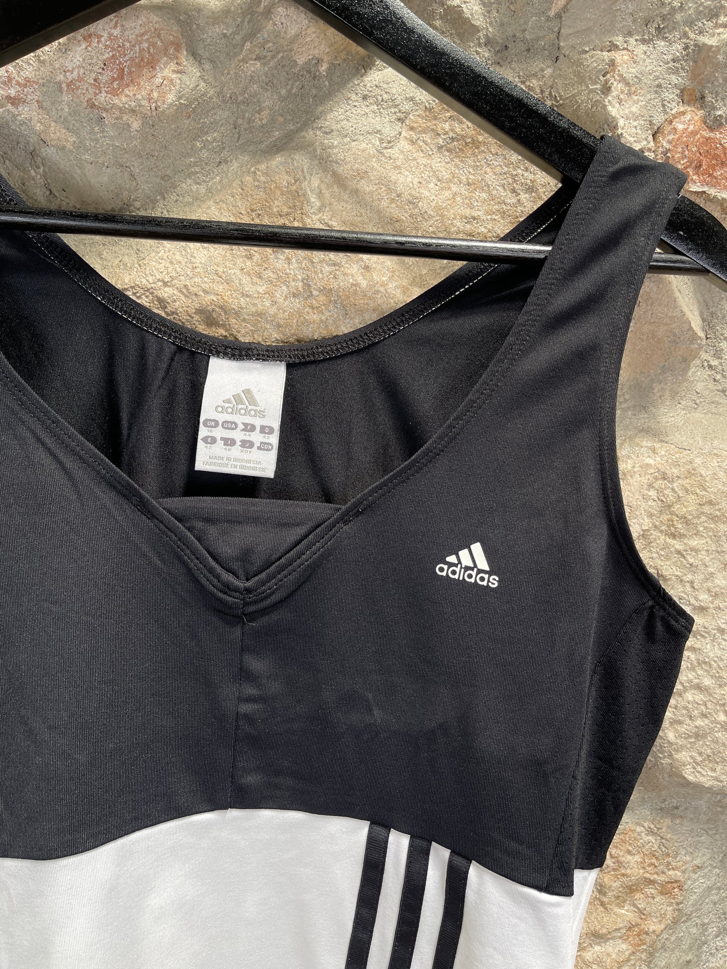 Adidas Sports Sleeveless Top Black White 2006 XL