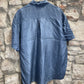 Vintage Navy UP Line Short Sleeve Silk Shirt XXL