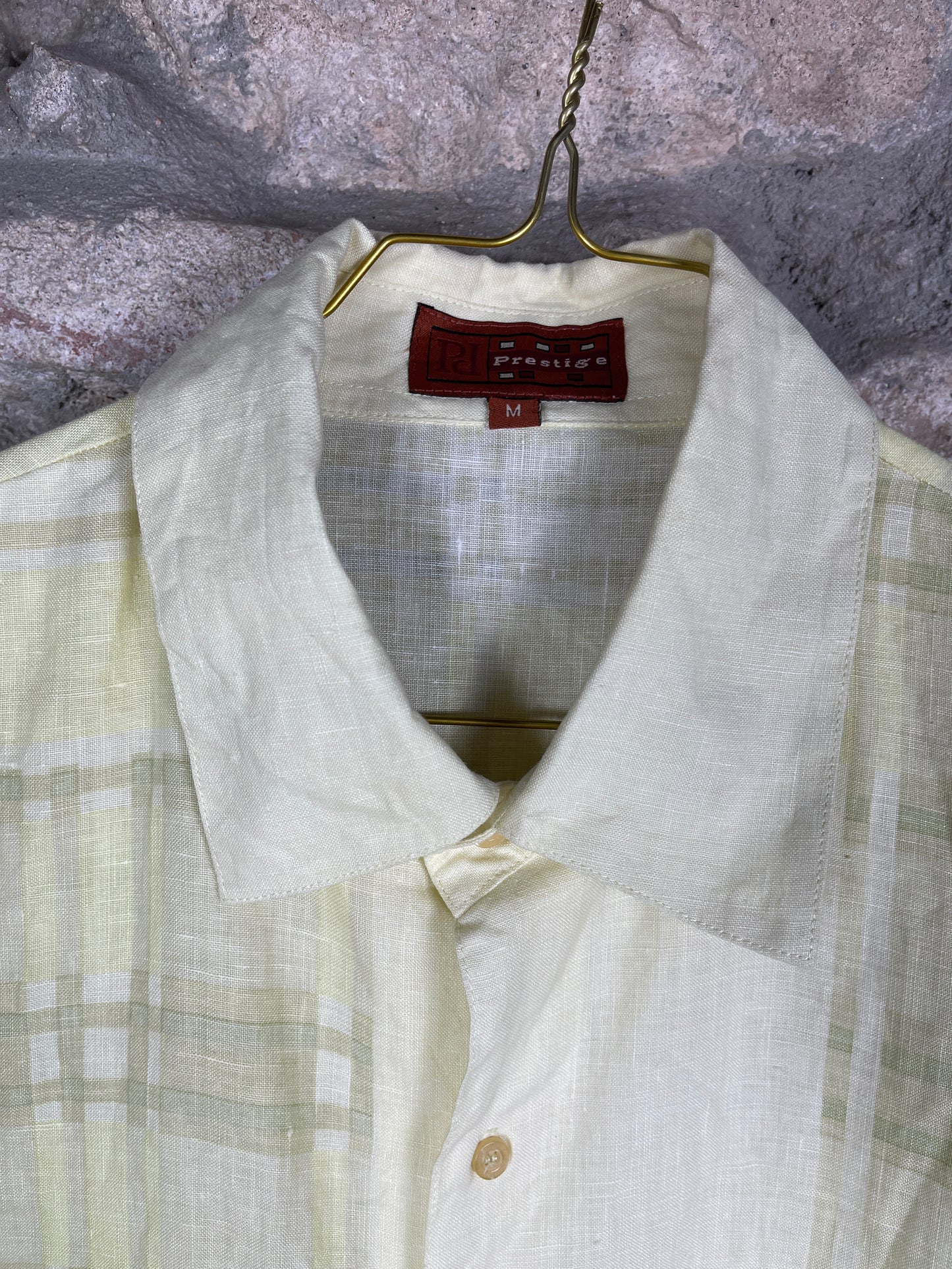 Vintage Linen Short Sleeve Shirt Prestige XL