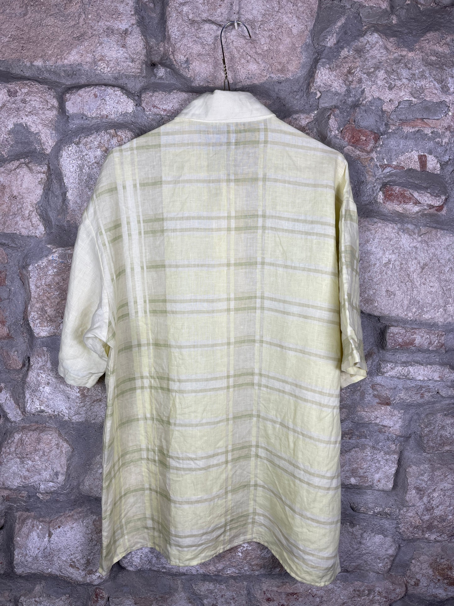 Vintage Linen Short Sleeve Shirt Prestige XL