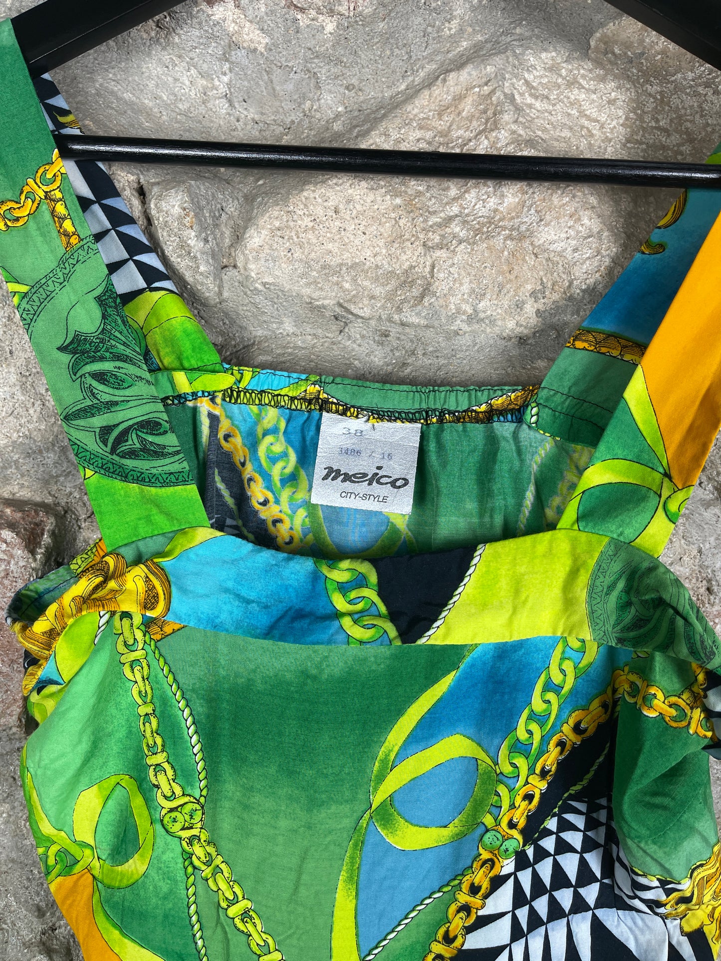 Vintage Meico Green Sleeve Less Top M