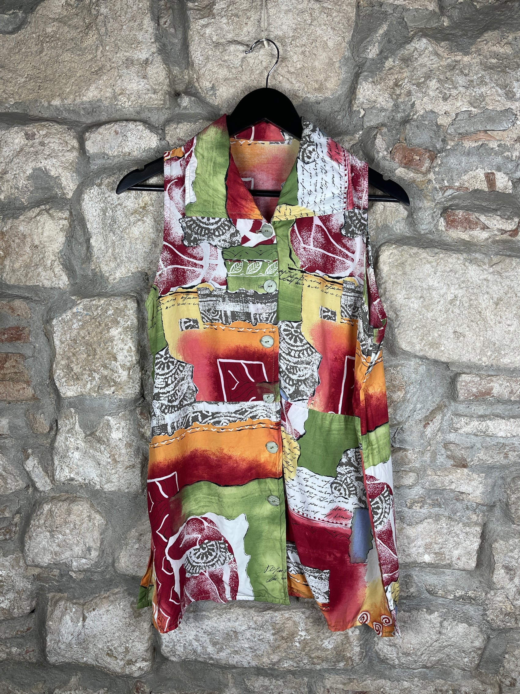 Vintage Sleeveless Top Multicolor XL