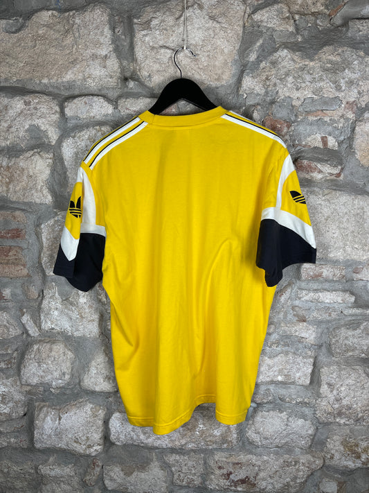Vintage Adidas T-Shirt Yellow 2000s XL