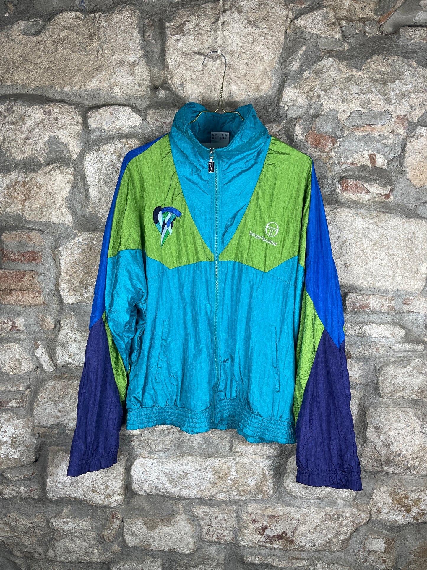 Vintage Sergio Tacchini Track Jacket Blue 90s XXL