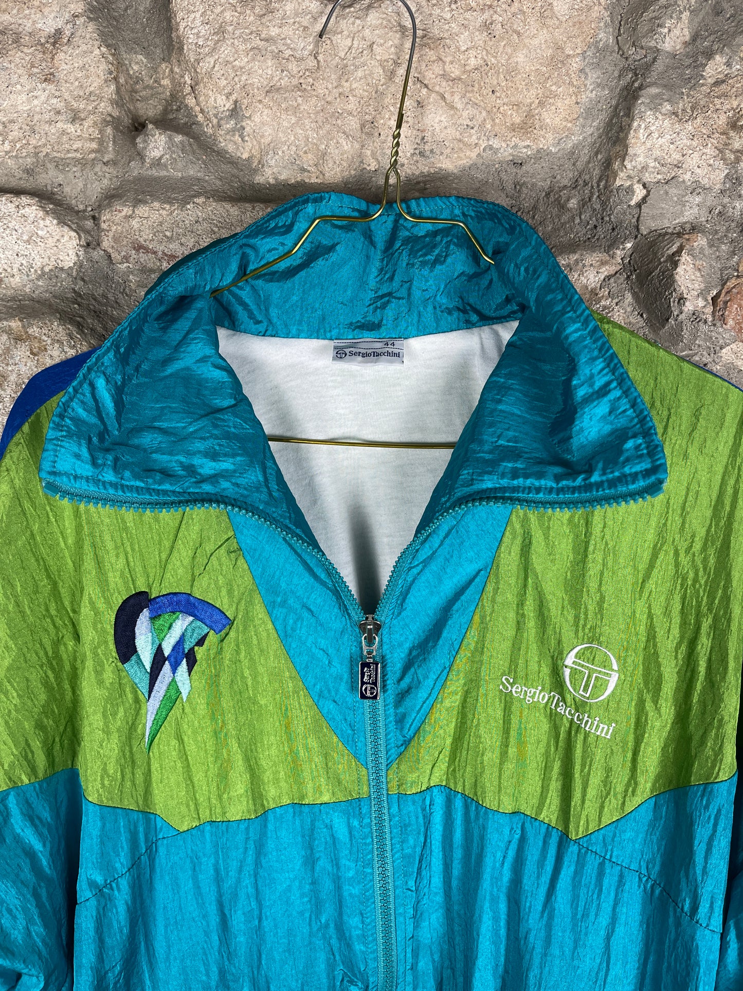 Vintage Sergio Tacchini Track Jacket Blue 90s XXL