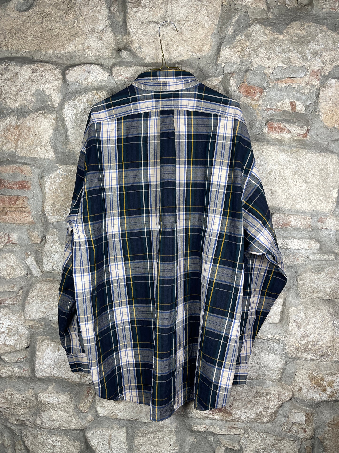 Vintage Ralph Lauren Long Sleeve Shirt checkered Blue XXL