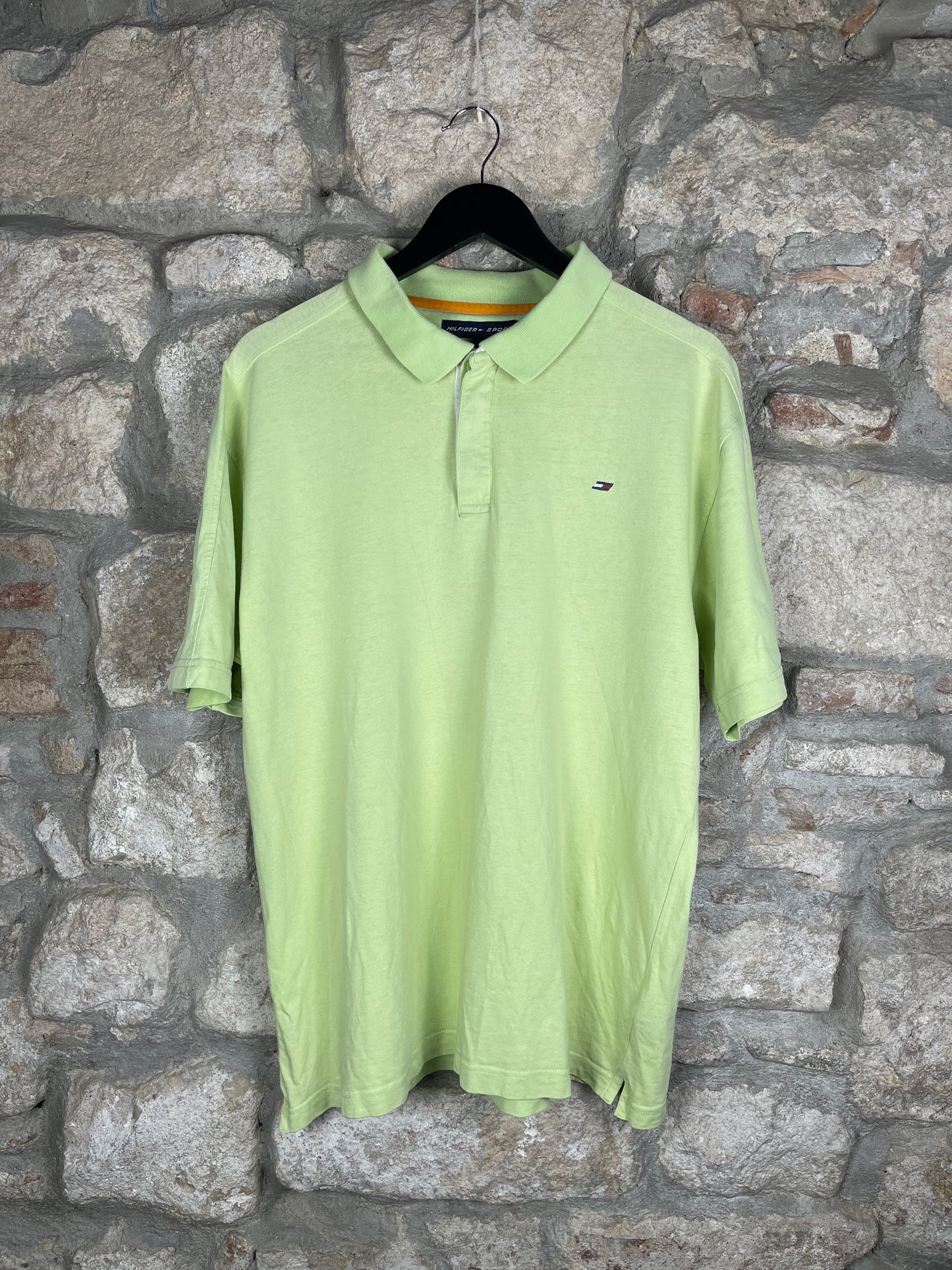 Vintage Tommy Hilfiger Sport Short Sleeve Polo Shirt Mint Green XL