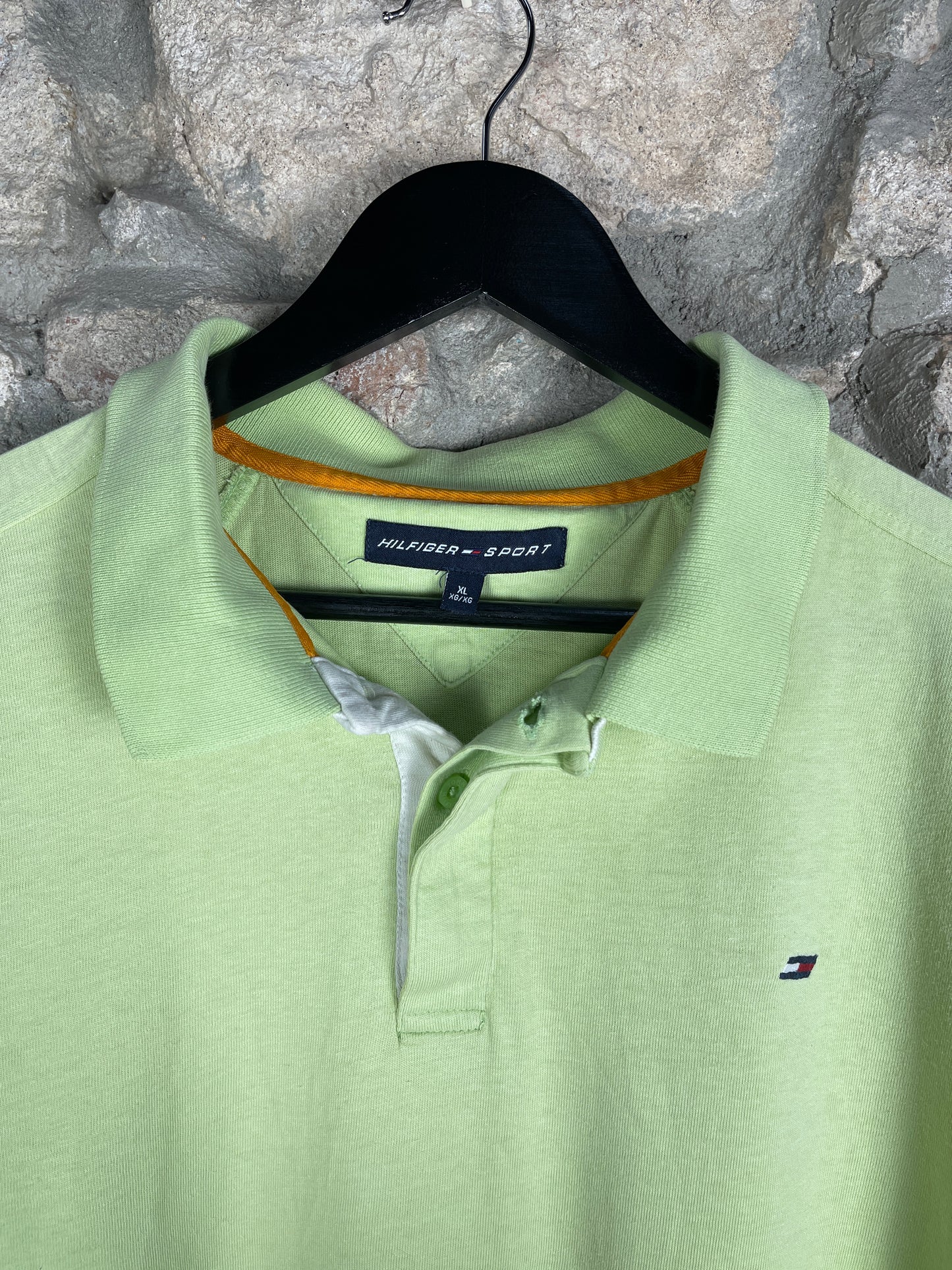 Vintage Tommy Hilfiger Sport Short Sleeve Polo Shirt Mint Green XL