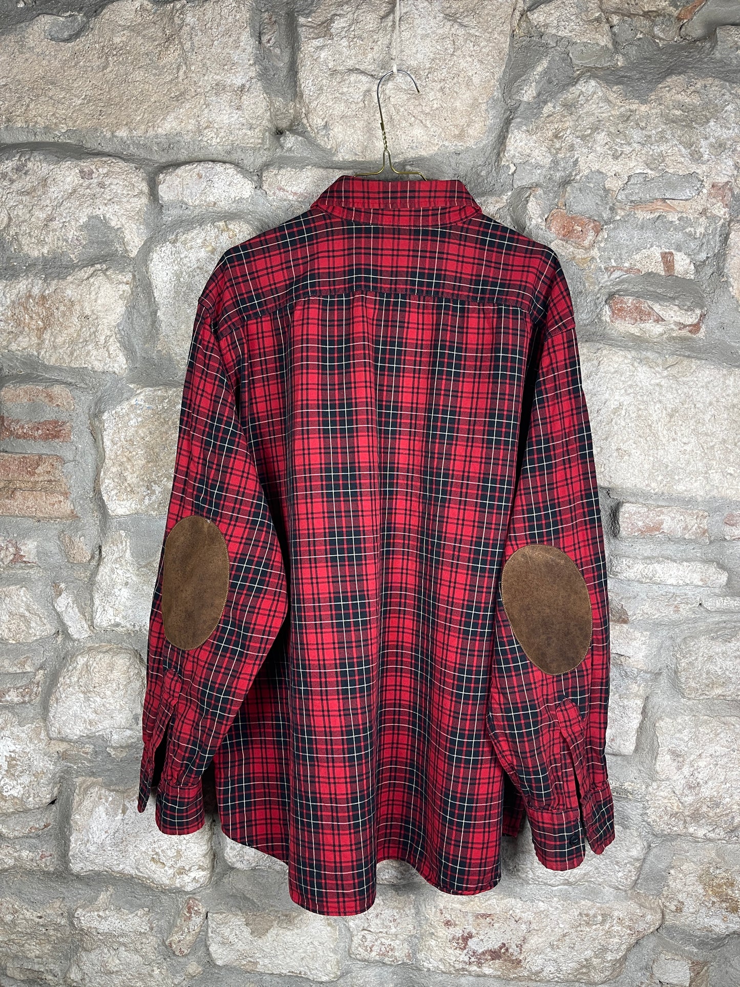 Vintage Polo Ralph Lauren Long Sleeve Polo Shirt Checkered Red XL