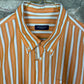 Vintage Burberry Short Sleeve Shirt Orange White XL