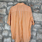 Vintage Burberry Short Sleeve Shirt Orange White XL