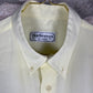 Vintage Burberry Silk Short Sleeve Shirt Yellow L/XL