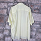 Vintage Burberry Silk Short Sleeve Shirt Yellow L/XL