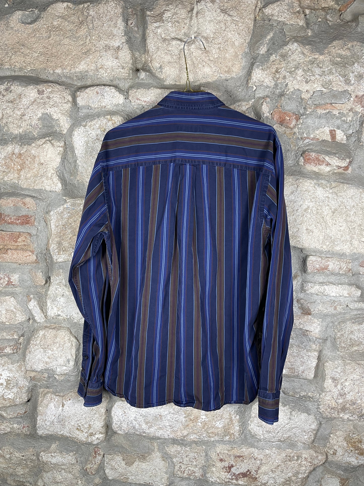 Vintage Burberry Long Sleeve Shirt Blue S/M