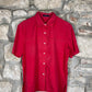 Vintage Burberry Short Sleeve Shirt Red XXL