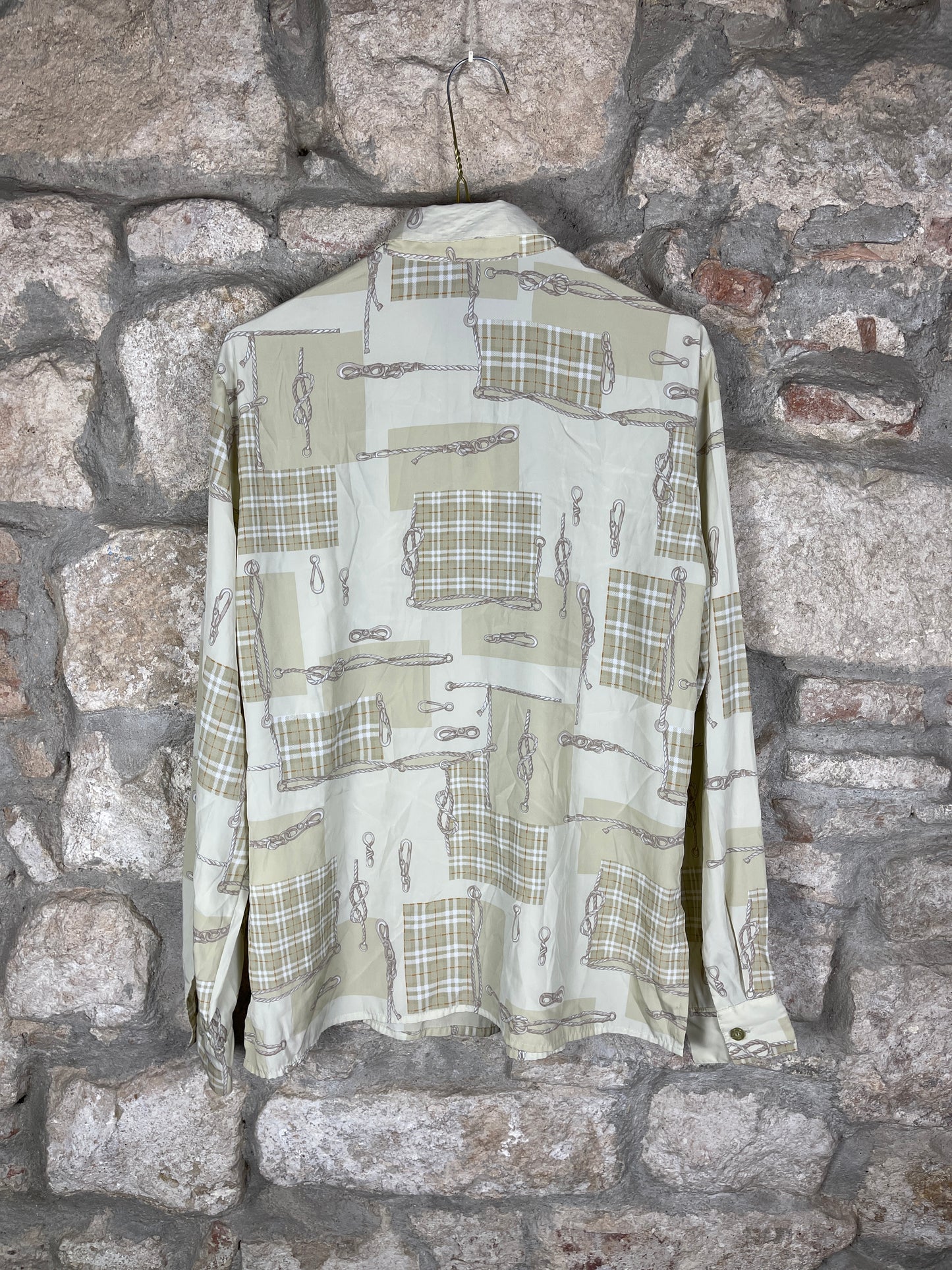 Vintage Burberry Long Sleeve Shirt Beige XXL