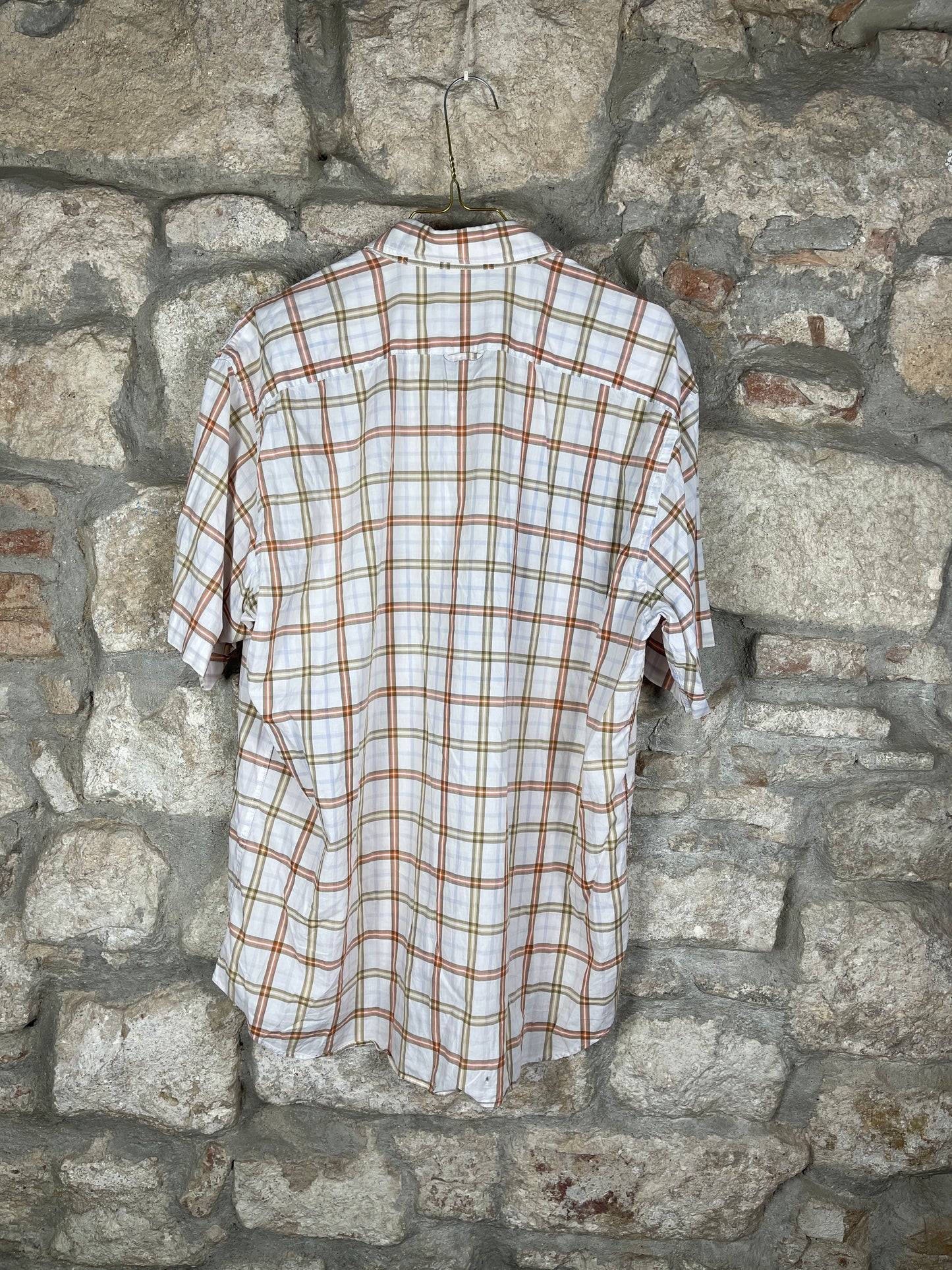 Vintage Thomas Burberry Short Sleeve Shirt Beige XXL