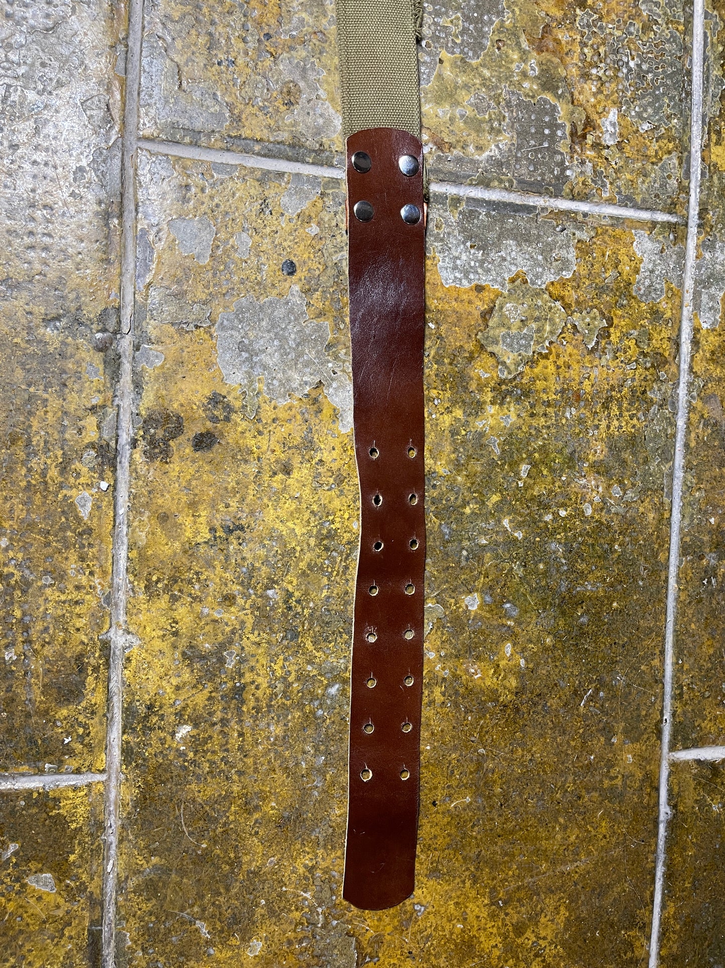 G-Star Army Cotton Leather Belt Khaki Brown 2000s