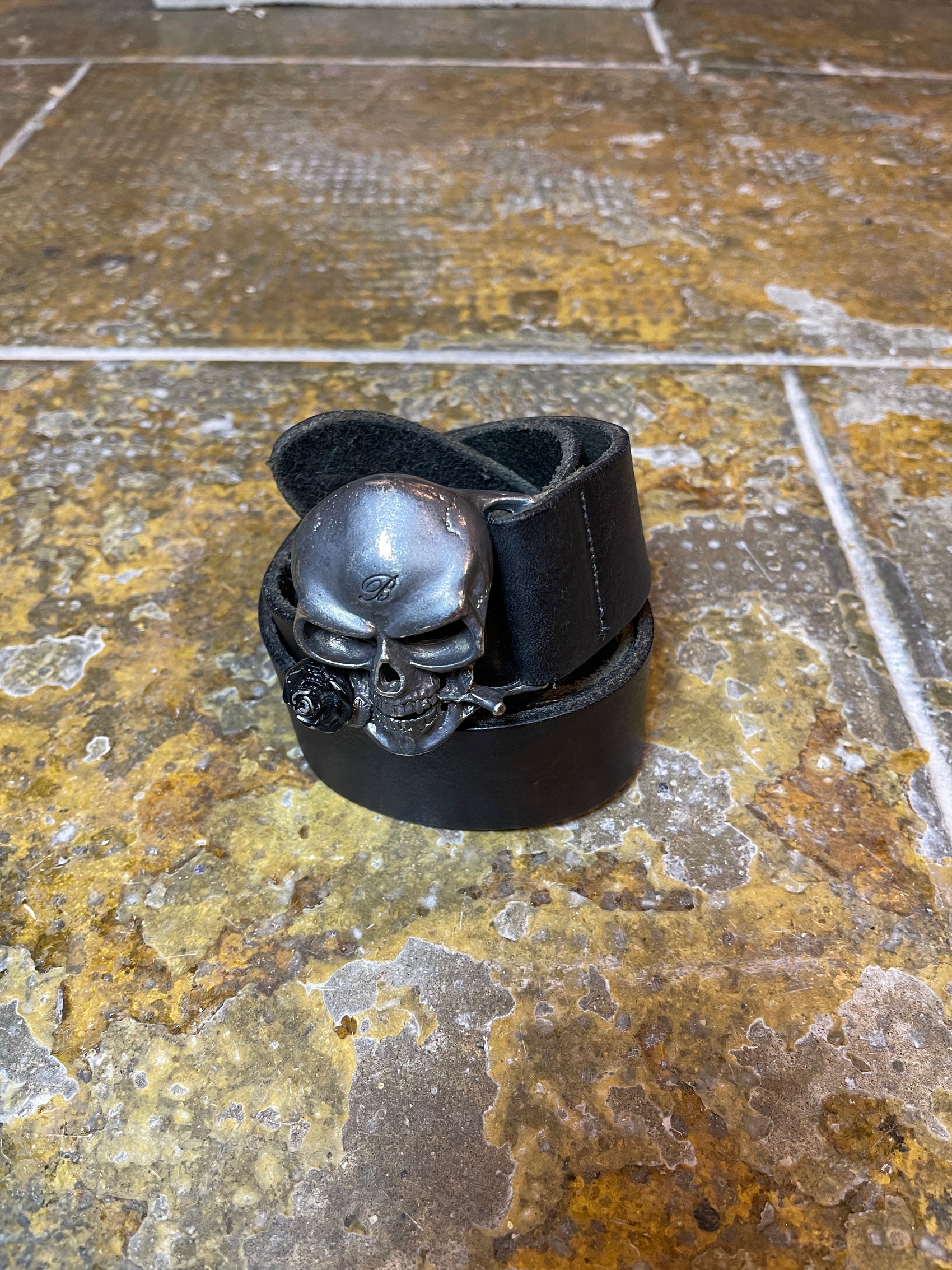 Blumarine Leather Belt Skull Belt 2000s y2k