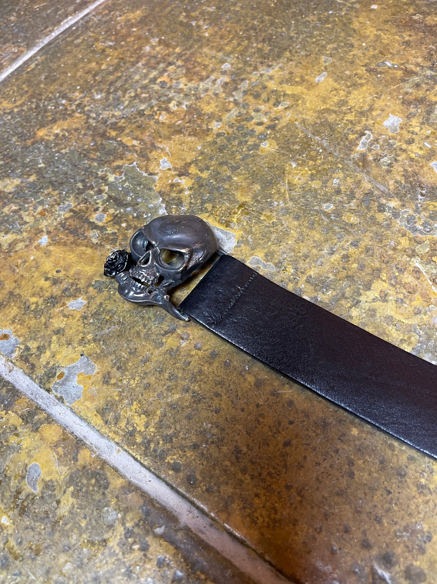 Blumarine Leather Belt Skull Belt 2000s y2k