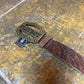 Playboy Leather Belt Big Buckle Brown 2000s Y2k Cherif Cowboy