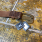 Playboy Leather Belt Big Buckle Brown 2000s Y2k Cherif Cowboy
