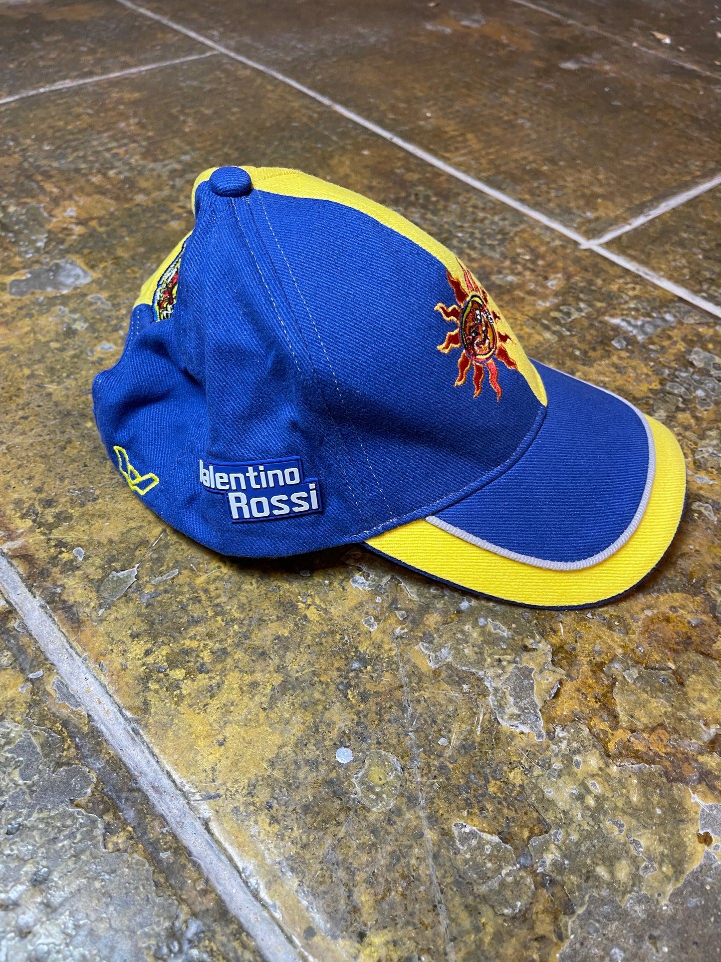 Valentino Rossi Baseball Cap 2000s Y2k Blue Yellow