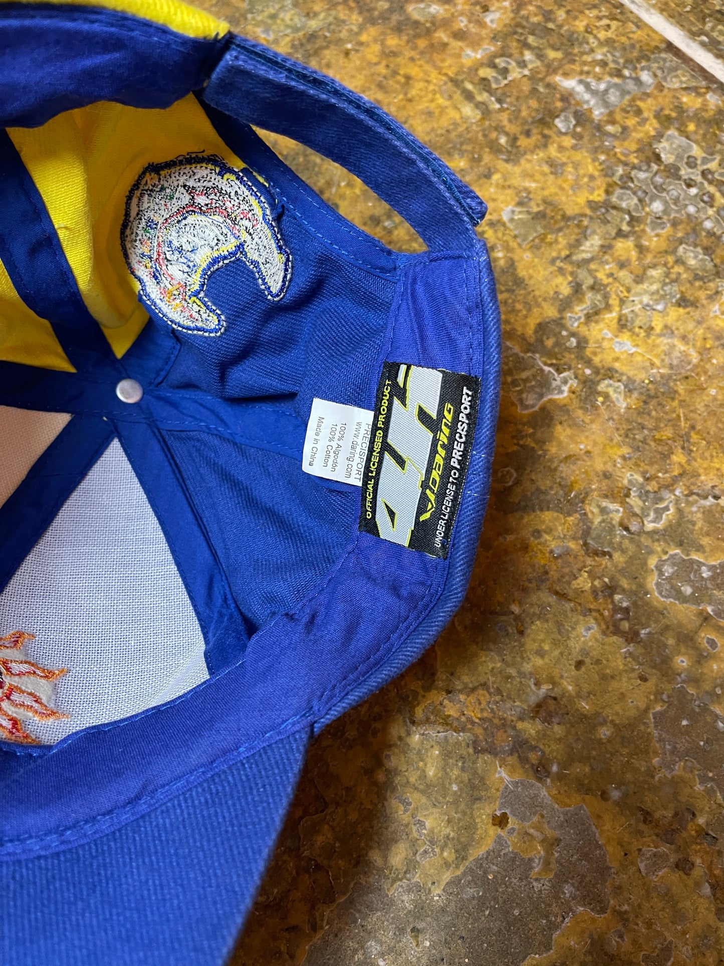 Valentino Rossi Baseball Cap 2000s Y2k Blue Yellow