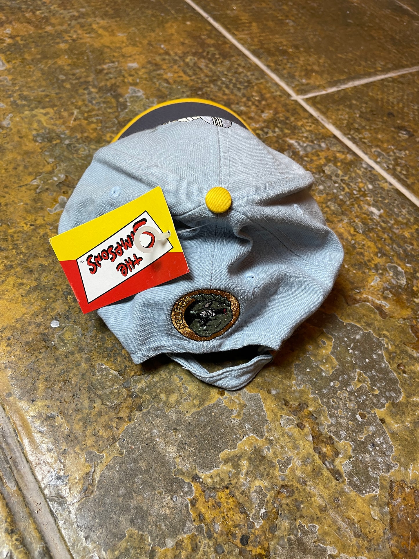 Vintage Simpsons Cap Gray Bart Nelson Deadstock 2002