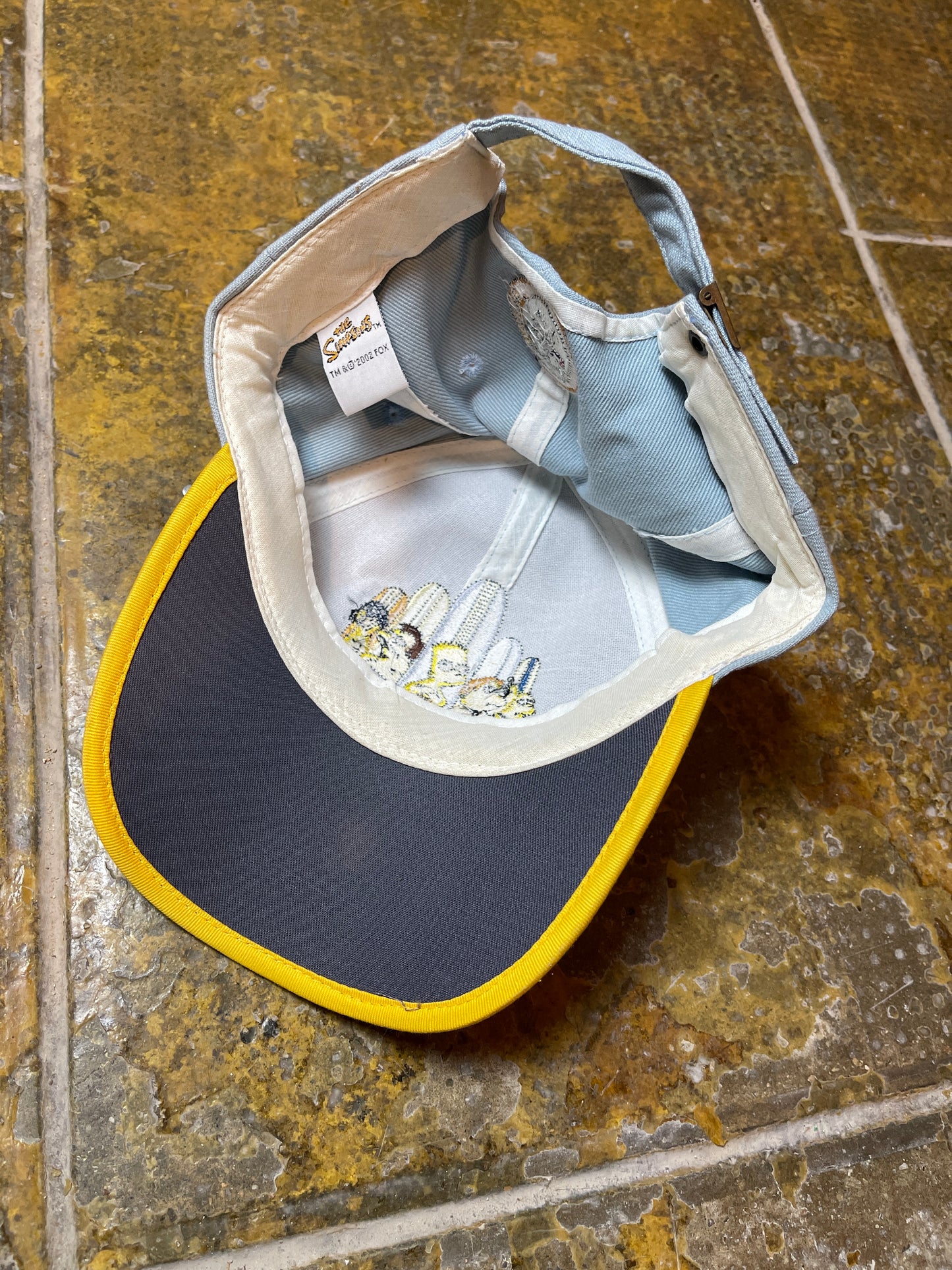 Vintage Simpsons Cap Gray Bart Nelson Deadstock 2002