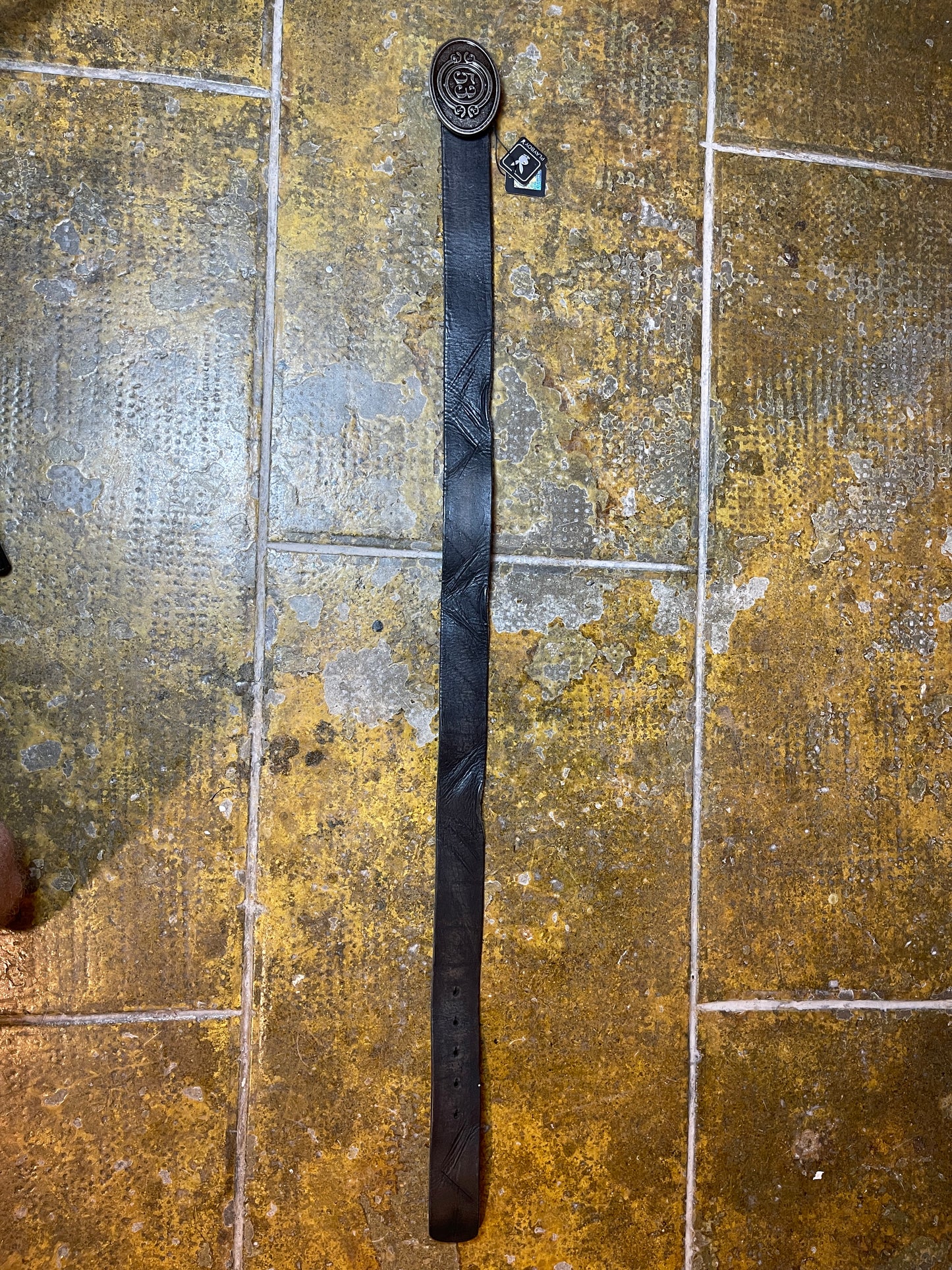 Playboy Leather Belt Black 2004 Spinnable Logo 53