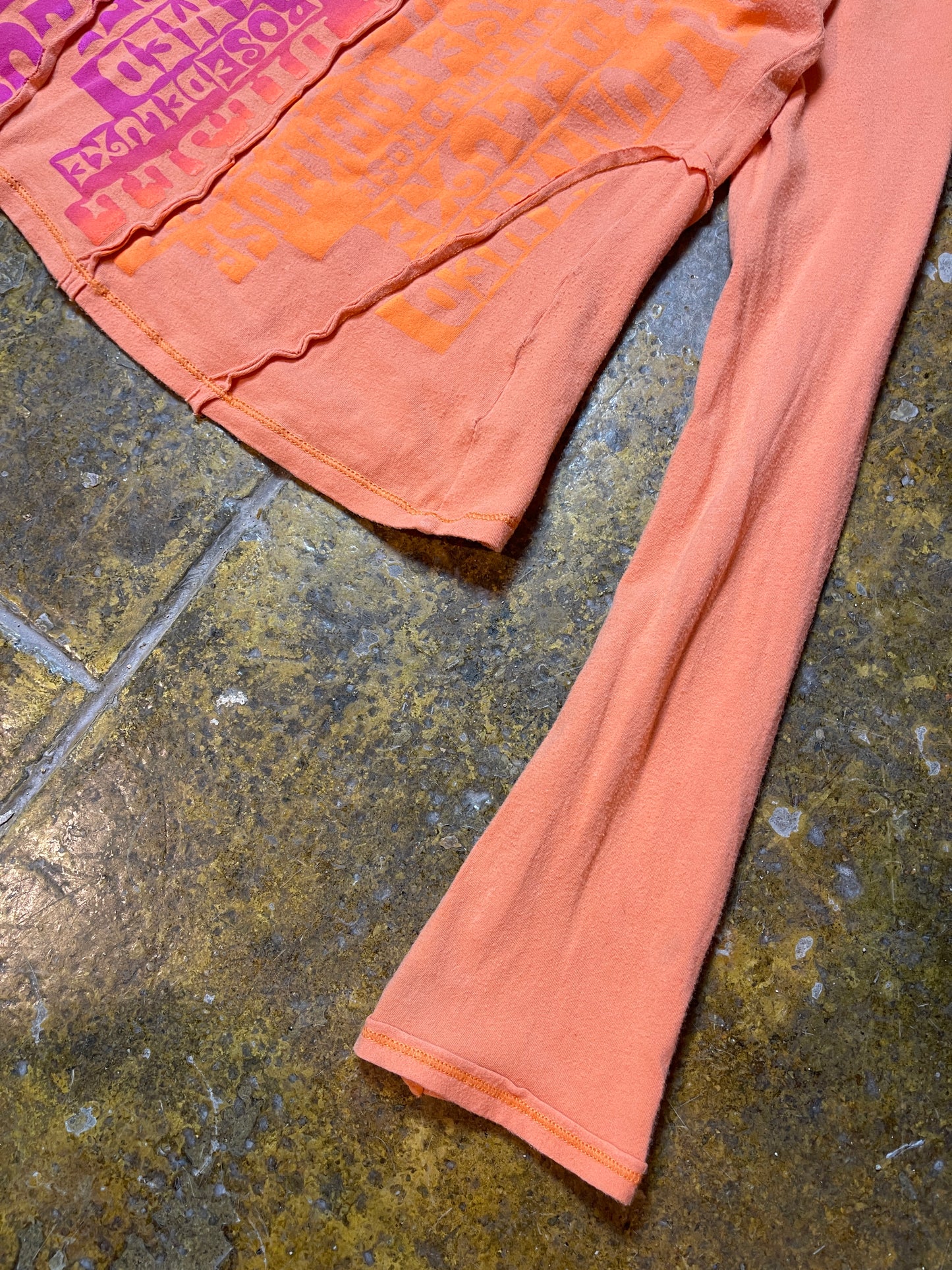 Diesel Long Sleeve Top 2000s y2k Orange Apricot