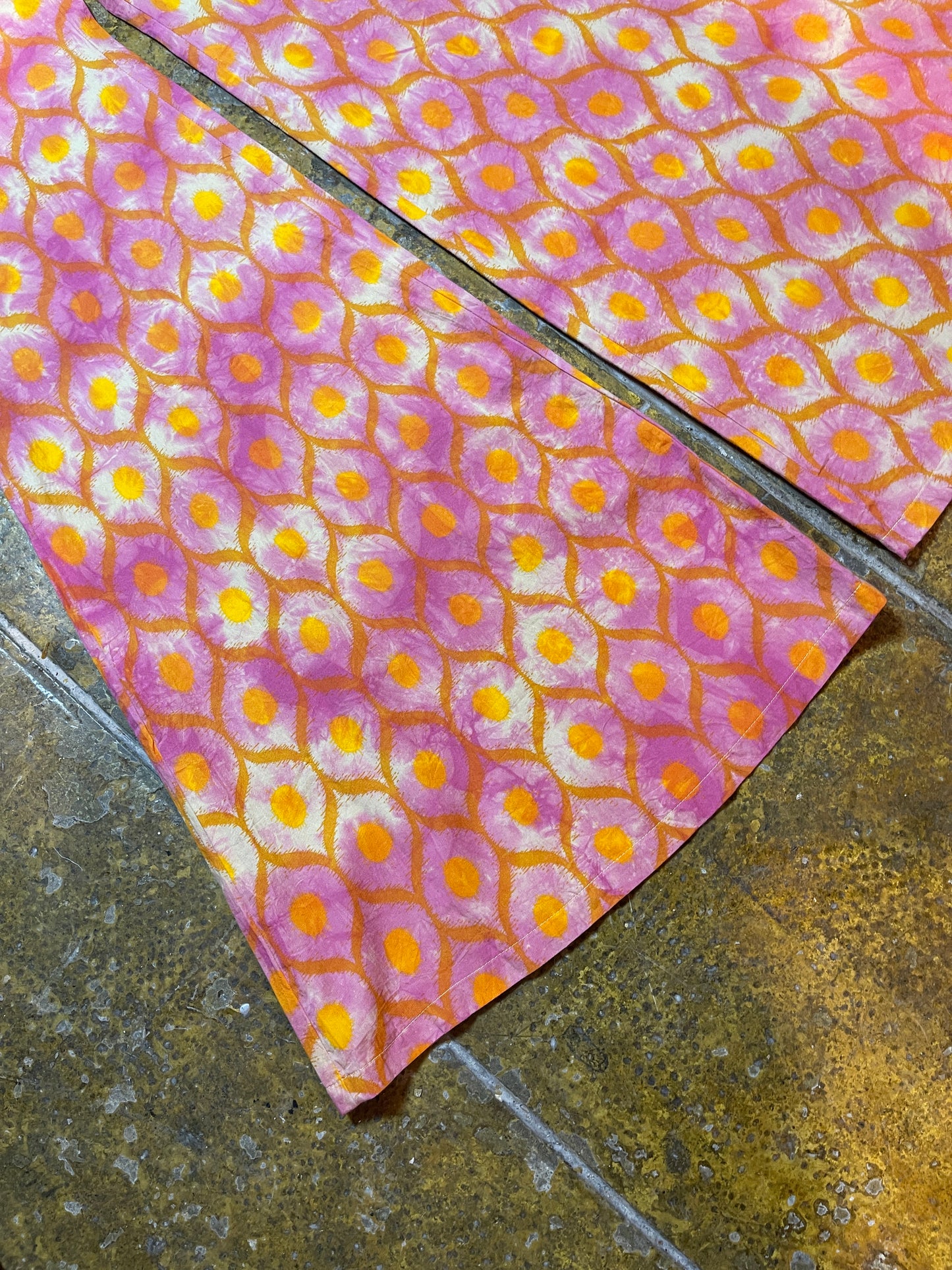 Custo BarcelonaLow Waist Flared Pants Orange Pink 2000s Y2k Deadstock